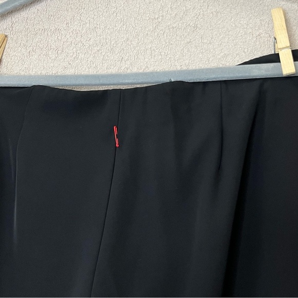 Open Edit Classic Trouser Pants-Black-Womens S-Elastic/Zipper Waist-Slit Leg-NEW - Picture 3 of 15